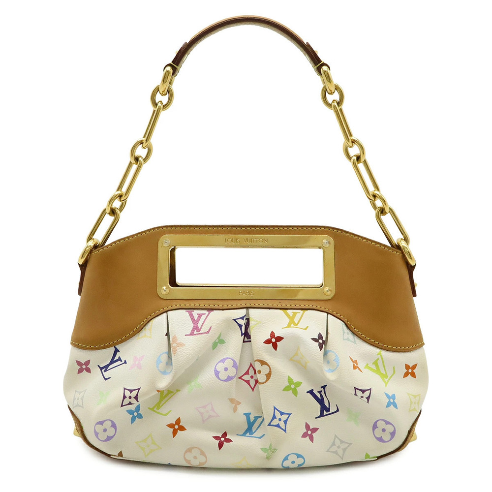 LOUIS VUITTON Monogram Multicolor Judy 2way Shoulder Bag Hobo Blanc White